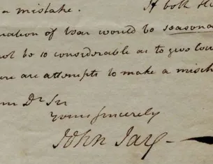 John Jay to William North, June 25, 1798. (The Gilder Lehrman Institute of American History)