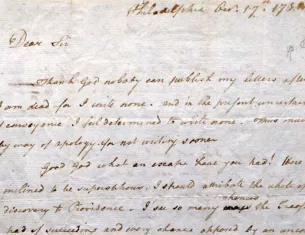 Thomas Paine to Nathanael Greene, October 17, 1780 (The Gilder Lehrman Institute of American History)