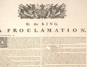 George III, Proclamation of 1763. (Gilder Lehrman Collection)