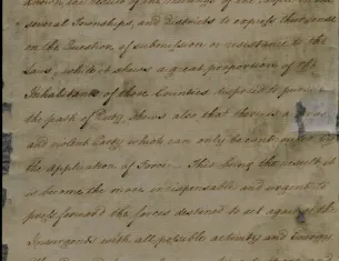 A Letter from Alexander Hamilton to Thomas Mifflin, September 20, 1794 (The Gilder Lehrman Institute of American History)