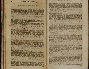 "Common Sense: Addressed to the Inhabitants of America" by Thomas Paine (The Gilder Lehrman Institute of American History, GLC08643)