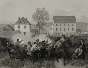 "Battle of Lexington," engraved by James David Smillie, published by Martin, Johnson, and Co. (Gilder Lehrman Institute)