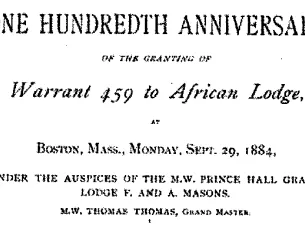 Petition by the African Lodge of Freemasons, 1787