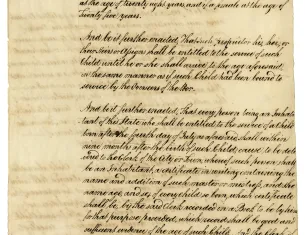 An Act for the Gradual Abolition of Slavery, New York State, 1799