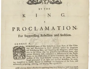 By the King, A Proclamation, For Suppressing Rebellion and Sedition, August 23, 1775 (National Archives)