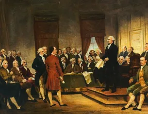 Washington at the Constitutional Convention of 1787, by Junius Brutus Stearns, 1856 (Virginia Museum of Fine Arts. Creative Commons CC-BY-NC.)