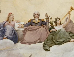 Detail of The Apotheosis of George Washington from the US Capitol