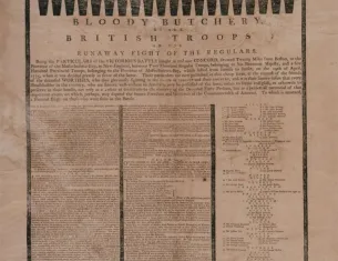 “Bloody Butchery by the British Troops,” broadside by Ezekiel Russell, 1775 (The Gilder Lehrman Institute of American History)