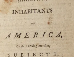 Common Sense, by Thomas Paine, 1776 (The Gilder Lehrman Institute of American History)