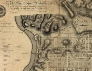 Plan of the city of Philadelphia and Its Environs, 1797. (Library of Congress)