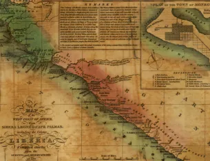 Map of the West Coast of Africa from Sierra Leone to Cape Palmas, including the colony of Liberia, !830, Library of Congress