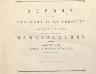 Title page of Alexander Hamilton’s Report ... on the Subject of Manufactures, December 5, 1791 (The Gilder Lehrman Institute of American History)