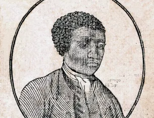 Benjamin Banneker, from the title page of  "Benjamin Bannaker's [sic] Pennsylvania, Delaware, Maryland, and Virginia Almanac, for the Year of Our Lord 1795" (Maryland Historical Society)