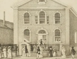 A Sunday Morning View of the African Episcopal Church of St. Thomas in Philadelphia. Lithograph by W. L. Breton (Philadelphia, 1823). (Courtesy of the Historical Society of Pennsylvania. From Library Company of Philadelphia)