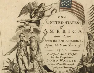 Detail from a map of the United States of America, by John Wallis, London, 1783 (Library of Congress)