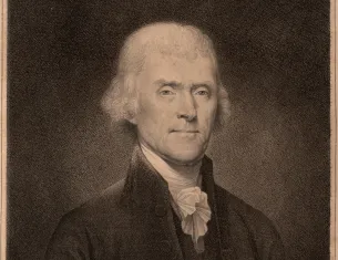 Thomas Jefferson, engraved by C. Tidout, based on a painting by Rembrandt Peale, 1801. (The Gilder Lehrman Institute of American History)