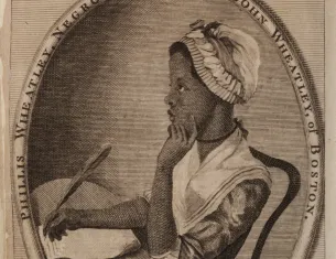 Frontispiece, "Poems on Various Subjects, Religious and Moral," 1773, by Phillis Wheatley, 1773 (The Gilder Lehrman Institute of American History)